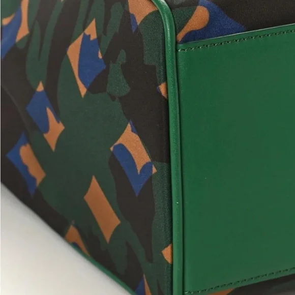 MCM Green Multicolor Geometric Messenger Bag - Picture 7 of 11